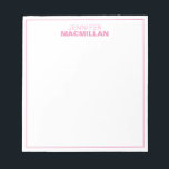 Monogramm für moderne Bezeichnung Gerahmt Personal Notizblock<br><div class="desc">Dieses moderne Notizblock verfügt über ein einfaches Zwei-Linien-Monogramm und einen dünnen Rahmen. Verwenden Sie das Vorlagenformular,  um Ihre Personalisierung hinzuzufügen.</div>