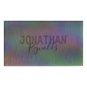 Monogramm für moderne holografische Metalle - Name Namenschild