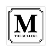 Monogramm für moderne klassische Familiennamen Permastempel (Design)