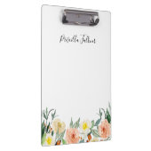 Monogramm für moderne Korallen- und Pfirsichfarben Klemmbrett (Rechts)