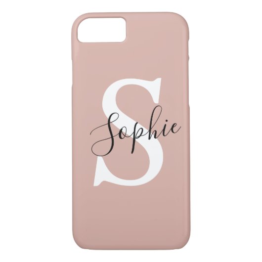Monogramm für moderne Personalisierte Bezeichnung Case-Mate iPhone Hülle (Rückseite)