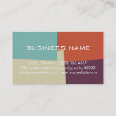 Monogramm für moderne Retro-Farben #7 Visitenkarte (Rückseite)