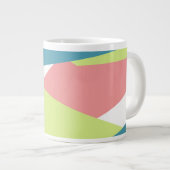 Monogramm für moderne Stripgeometrie Jumbo-Tasse (Vorderseite Rechts)