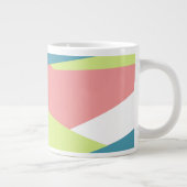 Monogramm für moderne Stripgeometrie Jumbo-Tasse (Rechts)