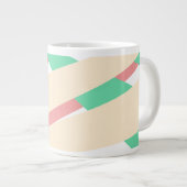 Monogramm für moderne Stripgeometrie Jumbo-Tasse (Vorderseite Rechts)