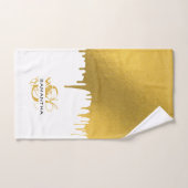 Monogramm für modische Gold-Metallic-Tropfen Badhandtuch Set (Handtuch)