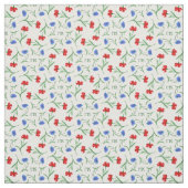 Monogramm für Mohnblumen und Kornblumen Stoff (Muster)