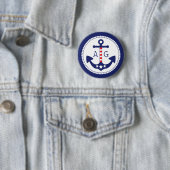 Monogramm für Nautic Anchor Patriotic Stars & Stri Button (Beispiel)