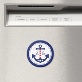 Monogramm für Nautic Anchor Patriotic Stars & Stri Magnet (In Situ (Geschirrspüler))