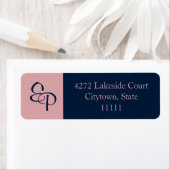 Monogramm für Navy und Blush Pink (Insitu)