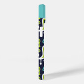 Monogramm für Navy und Green Ikat Paisley Case-Mate iPhone Hülle (Rückseite / Rechts)