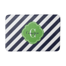 Monogramm für Navy und Green Preppy Strips