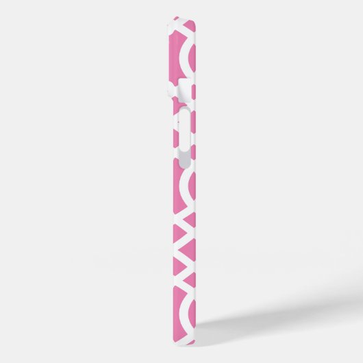 Monogramm für Navy und Rosa Trellis Case-Mate iPhone Hülle (Rückseite / Links)