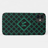 Monogramm für Neo Mint und Black Diamond Case-Mate iPhone Hülle (Rückseite (Horizontal))