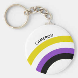 Monogramm für nicht binäre Regenbogen, nicht binär Schlüsselanhänger