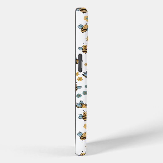 Monogramm für niedliche Honigbienen und Wildblumen Case-Mate iPhone Hülle (Rückseite / Rechts)