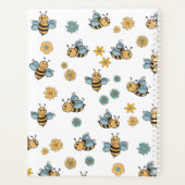 Monogramm für niedliche Honigbienen und Wildblumen Planer (Rückseite)