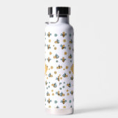 Monogramm für niedliche Honigbienen und Wildblumen Trinkflasche (Rechts)