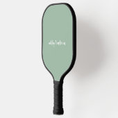 Monogramm für niedliche Preppy-Pastell-Grün Pickleball Schläger (Links)
