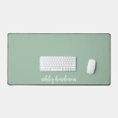 Monogramm für niedliche Preppy-Pastell-Grün Schreibtischunterlage (Tastatur & Maus)