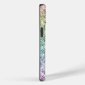 Monogramm für niedliche Silber-Imitat-Glitzer Case-Mate iPhone Hülle (Rückseite / Rechts)