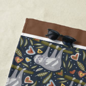 Monogramm für niedliche Slots Individuelle Name Strandtuch (Beispiel)