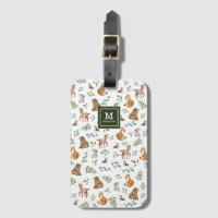 Monogramm für niedliche Waldtiere
