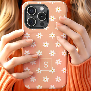 Monogramm für niedliches Blumenmuster Case-Mate iPhone Hülle