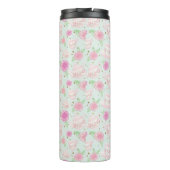 Monogramm für niedliches Party aus Girly-Mint und  Thermosbecher (Rückseite)