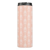 Monogramm für Peach und Gold Arrows Thermosbecher (Rückseite)