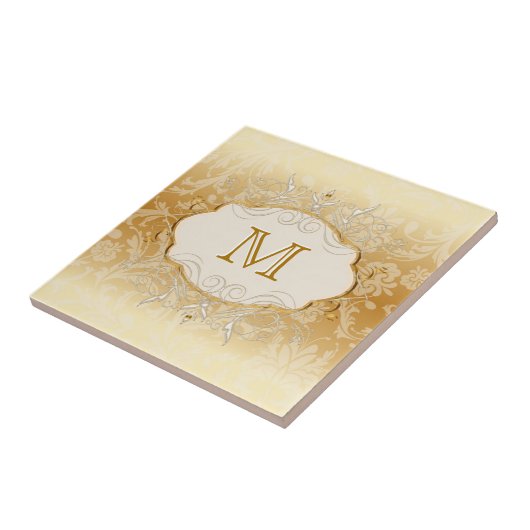 Monogramm für Perl und Gold Fliese (Seite)