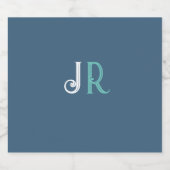 Monogramm für personalisierte Bezeichnung Bierflaschenetikett (Einzelnes Label)