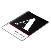 Monogramm für personalisierte Bezeichnung Notizblock (Linke Seite)