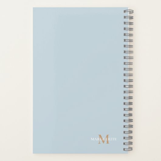 Monogramm für personalisierte Bezeichnung Notizblock (Rückseite)