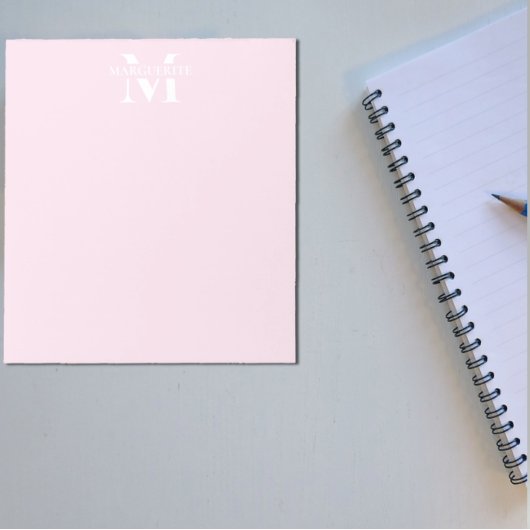 Monogramm für personalisierte Bezeichnung Notizblock