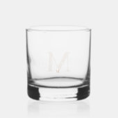 Monogramm für personalisierte Bezeichnung Whiskyglas (Rückseite)