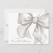 Monogramm für personalisierte Elegantenbogen Mitteilungskarte (Vorderseite)