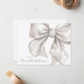 Monogramm für personalisierte Elegantenbogen Mitteilungskarte (Vorderseite/Rückseite Beispiel)