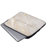 Monogramm für personalisierte Goldfolie Laptopschutzhülle (Vorne Knopf)