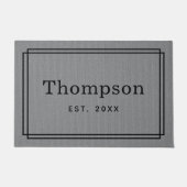 Monogramm für personalisierte Graufamilien Fußmatte (Vorderseite)
