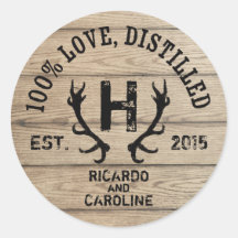 Monogramm für personalisierte Holzbourbon-Eiche