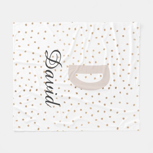 Monogramm für personalisierte Individuelle Name Fleecedecke (Vorderseite (Horizontal))