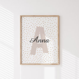 Monogramm für personalisierte Individuelle Name Poster