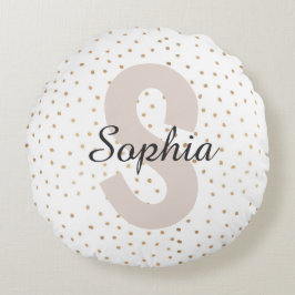 Monogramm für personalisierte Individuelle Name Rundes Kissen