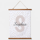 Monogramm für personalisierte Individuelle Name Wandteppich Mit Holzrahmen (Vorderseite)