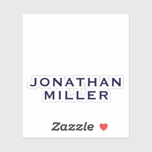 Monogramm für personalisierte Navy Modern Name Aufkleber (Blatt)