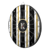 Monogramm für personalisierte schwarze und goldene dartscheibe (Vorderseite rechts)
