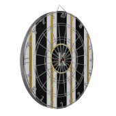 Monogramm für personalisierte schwarze und goldene dartscheibe (Vorderseite Links)