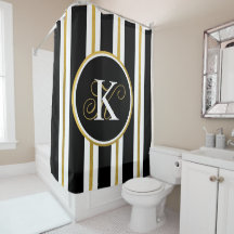 Monogramm für personalisierte schwarze und goldene