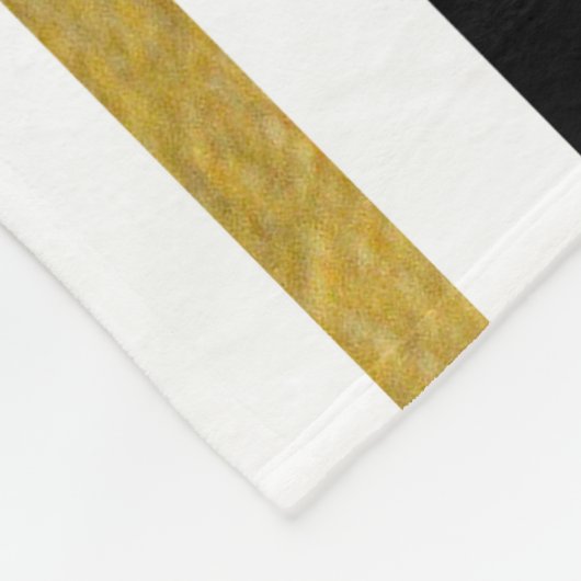 Monogramm für personalisierte schwarze und goldene fleecedecke (Ecke)